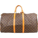 Louis Vuitton Monogram Canvas Keepall 55 Bandoulière Travel Bag