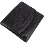Chanel Caviar Leather Timeless CC Bifold Wallet - vintageandkickz
