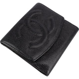 Chanel Caviar Leather Timeless CC Bifold Wallet - vintageandkickz