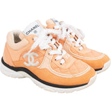 Chanel Quilted Fabric Suede CC Trainer Sneakers (36)