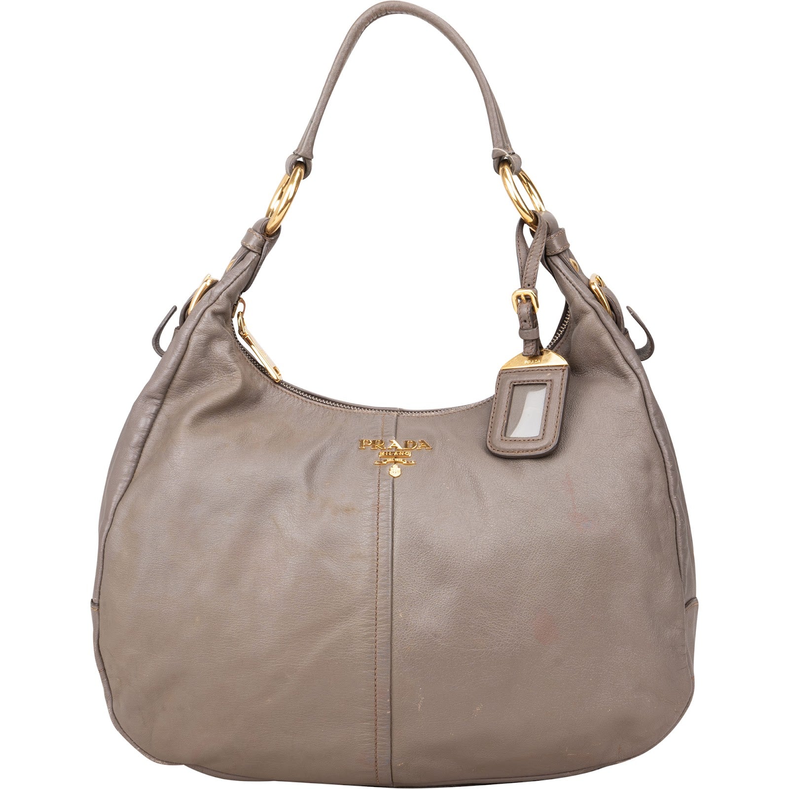 Prada Vitello Daino Hobo Shoulder Bag - vintageandkickz