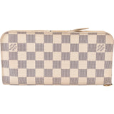 Louis Vuitton Monogram Damier Azur Long Zippy Bag Organizer Wallet