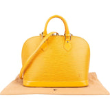 Louis Vuitton Yellow Epi Leather Alma PM Handbag