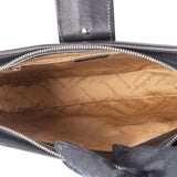 Salvatore Ferragamo Pebbled Calfskin Leather Gancini Shoulder Bag