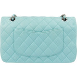 Chanel Quilted Lambskin Palladium Medium Double Flap Shoulder Bag