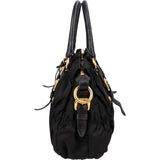 Prada Black Tessuto Gauffre Satchel Handbag