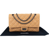 Chanel Quilted Caviar Leather 2.55 Reissue Jumbo Double Flap Crossbody Bag
