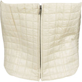 Chanel Cream Glittered Quilted Bustier Bandeau Top (FR38 / DE36)