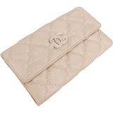 Chanel Quilted Stitched Lambskin Flap Wallet