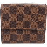 Louis Vuitton Monogram Damier Ebene Canvas Elise Wallet