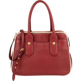Miu Miu Grained Leather Bicolor Double Pocket Bauletto Handbag