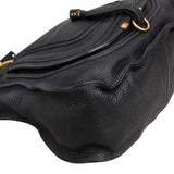 Chloé Black Grained Calfskin Marcie Handbag