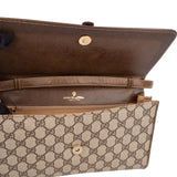 Gucci Monogram GG Supreme Canvas Vintage Flap Crossbody Bag