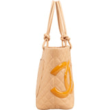 Chanel Quilted Lambskin Cambon Ligne Jumbo Tote Shoulder Bag