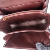 Celine Burgundy Classic Boxcalf Leather Triomphe Crossbody Bag