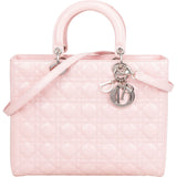 Christian Dior Quilted Patent Leather Lady Dior Handbag