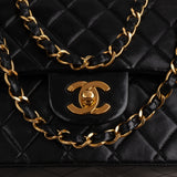 Chanel Quilted Lambskin 24K Gold Medium Double Flap Shoulder Bag