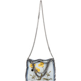Stella McCartney Denim Floral Embroidered Falabella Tote Handbag