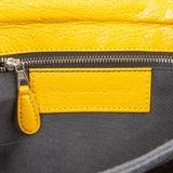 Balenciaga Yellow Leather City Bag Clutch
