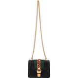 Gucci Black Leather Small Sylvie Crossbody Bag