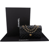 Chanel Quilted Caviar Leather Small Double Flap Shoulder Bag
