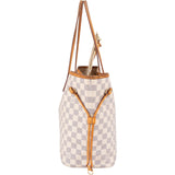 [🔄️B06 / F56] Louis Vuitton Monogram Damier Azur Canvas Neverfull MM Shoulder Bag - vintageandkickz
