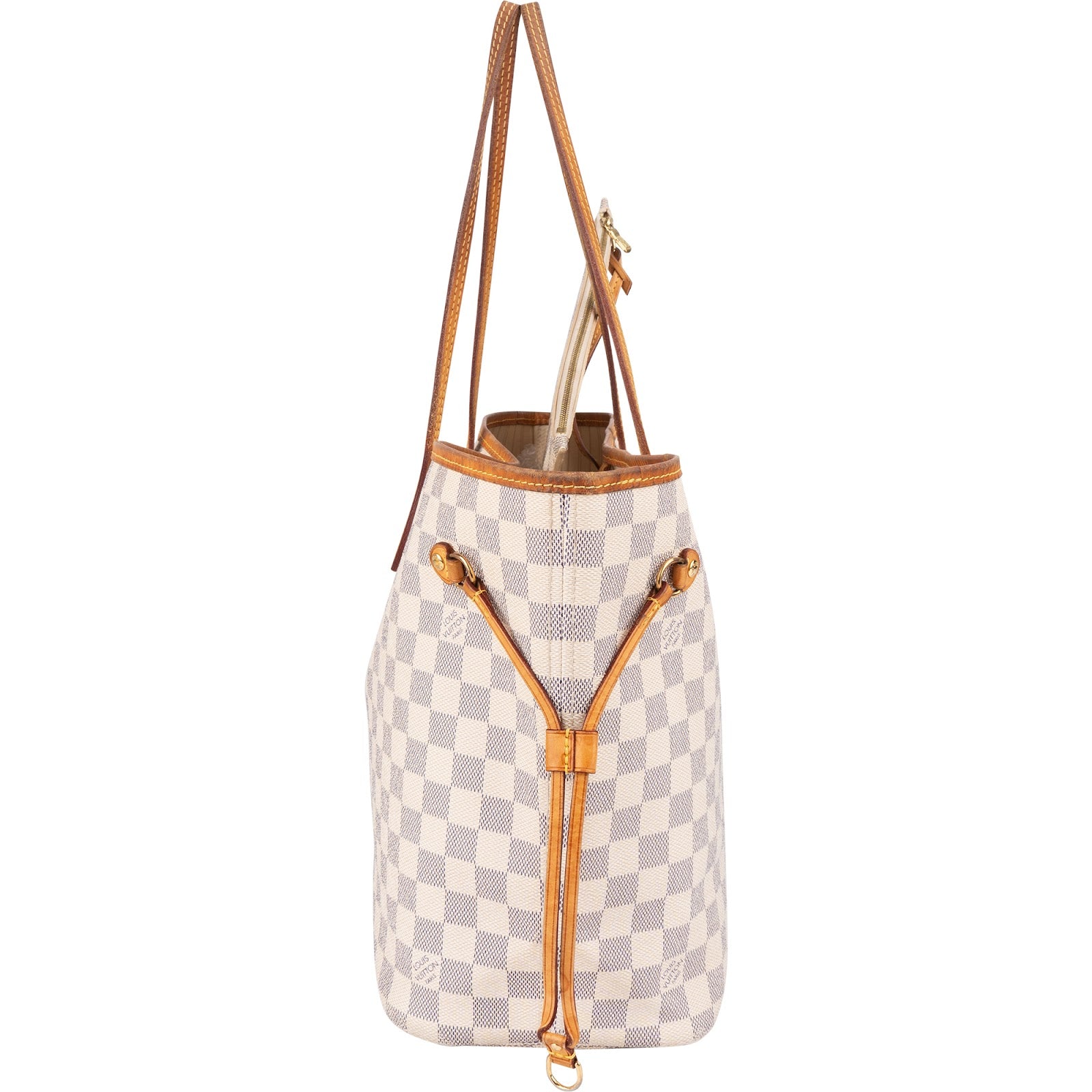 [🔄️B06 / F56] Louis Vuitton Monogram Damier Azur Canvas Neverfull MM Shoulder Bag - vintageandkickz