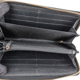 Gucci Pebbled Leather GG Zip Around Wallet