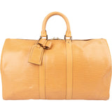 Louis Vuitton Beige Epi Leather Keepall 45 Travel Bag