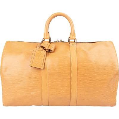 Louis Vuitton Beige Epi Leather Keepall 45 Travel Bag