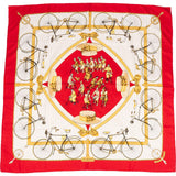Hermès Les Becanes Silk Carre 90 Scarf Tuch