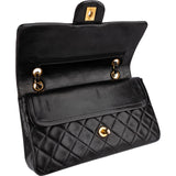 Chanel Quilted Lambskin 24K Gold Medium Double Flap Shoulder Bag