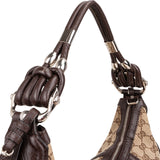 Gucci Monogram GG Canvas Indy Hobo Shoulder Bag