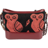 Chanel Owl Motif Wool & Calfskin Gabrielle Bicolor Chain Small Crossbody Bag