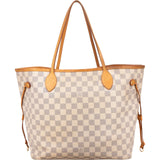 Louis Vuitton Monogram Damier Azur Canvas Neverfull MM Shoulder Bag