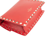Valentino Garavani Red Calfskin Rockstud Crossbody Bag