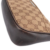Gucci Monogram GG Bamboo Handle Shoulder Bag