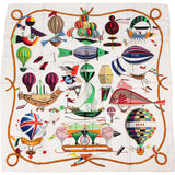 Hermès Les Folies du Ciel Silk Carre 90 Scarf Tuch