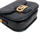 Celine Navy Boxcalf Leather Horse Carriage Triomphe Shoulder Bag