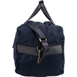 Prada Bleu Tessuto Saffiano Trim Leather Duffle Weekender 50 Shoulder Bag