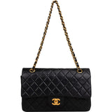 Chanel Quilted Lambskin 24K Gold Medium Double Flap Shoulder Bag