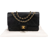 Chanel Quilted Lambskin 24K Gold Medium Double Flap Shoulder Bag