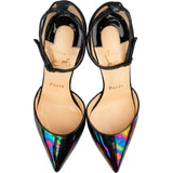 Christian Louboutin Multicolor Iridescent Patent Leather Ankle Strap Pumps (35,5)