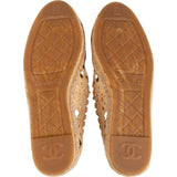 Chanel Raffia Cage CC Espadrilles Shoes (37)