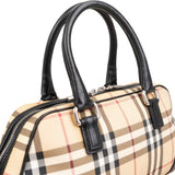 Burberry Nova-Check Monogram Boston Handbag