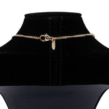 Chanel Gold CC Black Enamel Pearl Drop Necklace