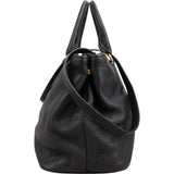 Prada Black Vitello Daino Leather Tote Handbag