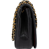 Chanel Chevron Lambskin Half Moon Single Flap Crossbody Bag