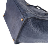 Celine Bleu Python Leather Phantom Handbag