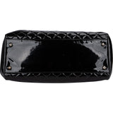 Chanel Patent Leather Palladium Soft Tote CC Shoulder Bag